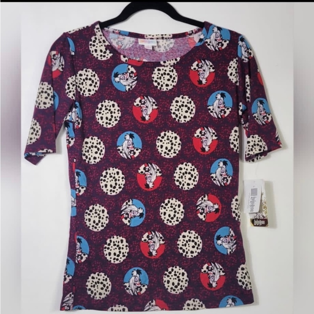 LulaRoe Cruella 101 Dalmations Top Size S